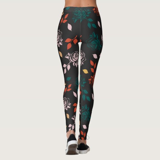 Roos Floral Leggings (Achterkant)