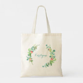 Roos Floral Lijst Tote Bag (Achterkant)