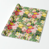   Roos Floral Medley Cadeaupapier (Uitgerold)