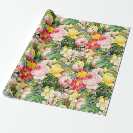   Roos Floral Medley Cadeaupapier