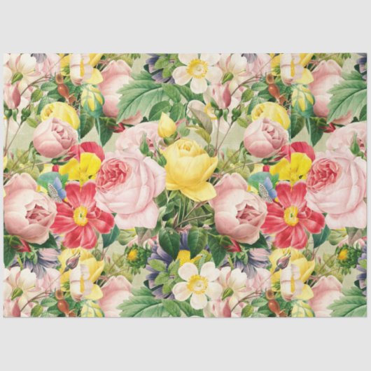   Roos Floral Medley Tissuepapier (Voorkant)