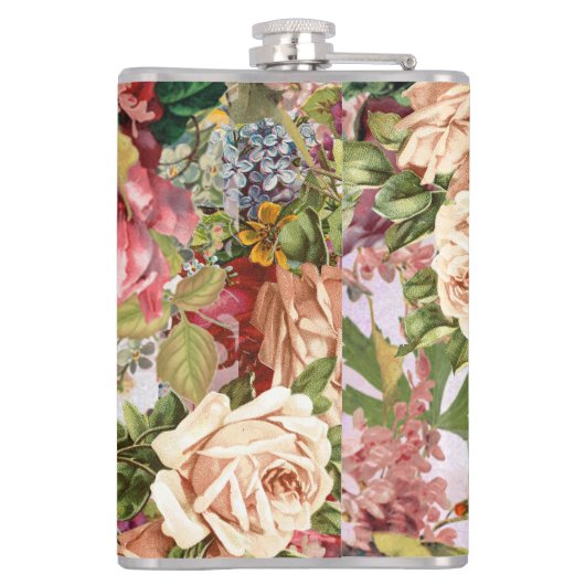  Roos Floral Melange Collage Heupfles (Achterkant)