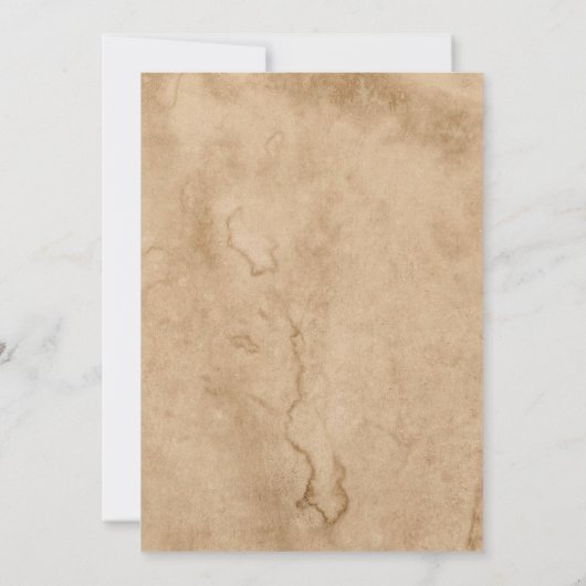  roos floral old paper bruiloft uitnodiging (Achterkant)