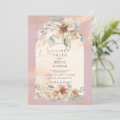 Roos Floral Pampas Grass Boho VRIJGEZELLENFEEST (Staand voorkant)