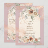 Roos Floral Pampas Grass Boho VRIJGEZELLENFEEST (Voorkant / Achterkant)