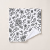 Roos Floral Pattern Bad Handdoek (Wasdoekje)