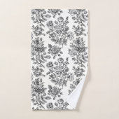  Roos Floral Pattern Bad Handdoek (Handdoek)