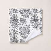  Roos Floral Pattern Bad Handdoek (Wasdoekje)