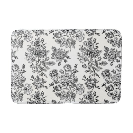  Roos Floral Pattern Badmat (Voorkant)