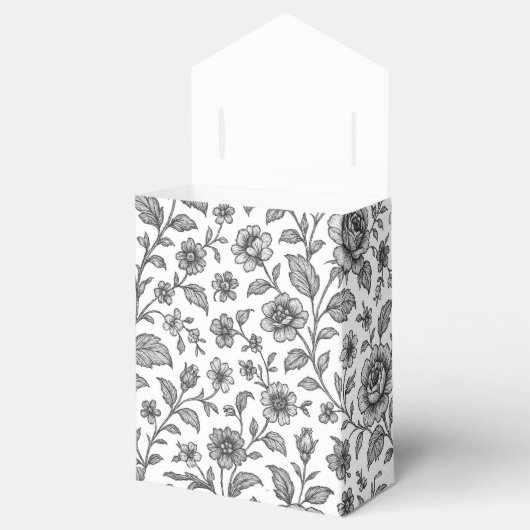  Roos Floral Pattern Bedankdoosjes (Geopend)