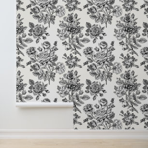 Roos Floral Pattern Behang