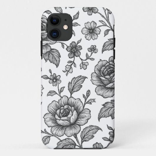Roos Floral Pattern Case-Mate iPhone Case (Achterkant)