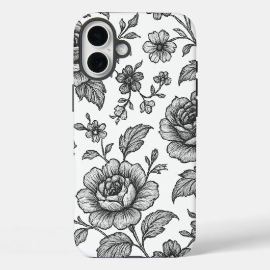  Roos Floral Pattern Case-Mate iPhone Case (Achterkant)