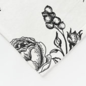  Roos Floral Pattern Fleece Deken (Hoek)