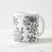 Roos Floral Pattern Grote Koffiekop (Voorkant rechts)