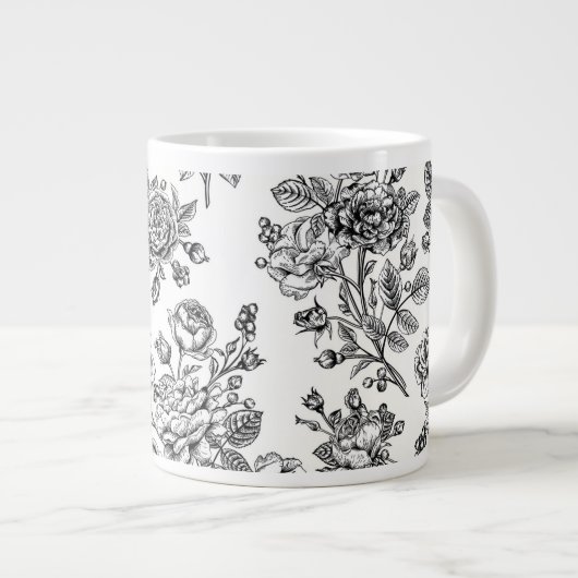  Roos Floral Pattern Grote Koffiekop (Voorkant rechts)