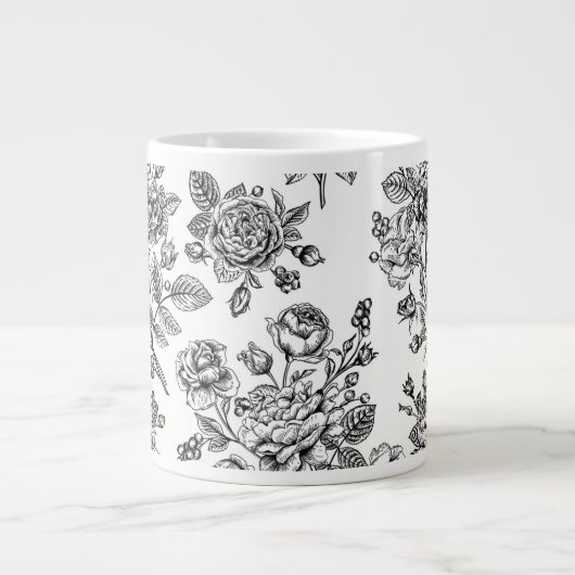  Roos Floral Pattern Grote Koffiekop (Voorkant)
