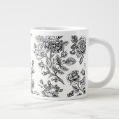  Roos Floral Pattern Grote Koffiekop (Rechts)