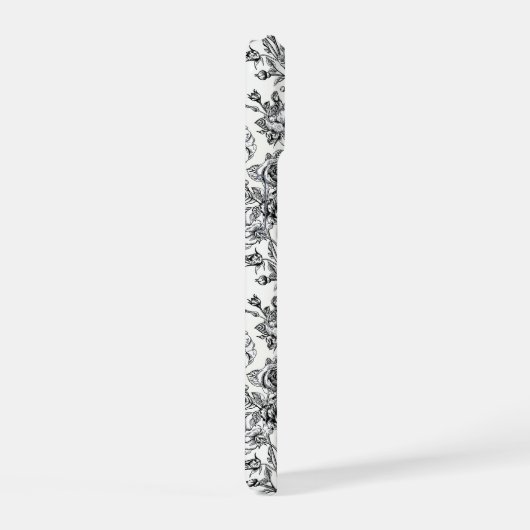  Roos Floral Pattern iPhone 15 Case (Rechterkant)