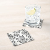  Roos Floral Pattern Kartonnen Onderzetters (Insitu)