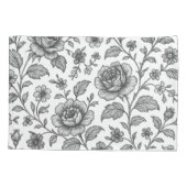 Roos Floral Pattern Kussensloop (Achterkant)