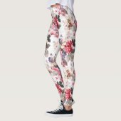 Roos Floral Pattern Leggings vrouwen (Links)