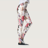 Roos Floral Pattern Leggings vrouwen (Rechts)
