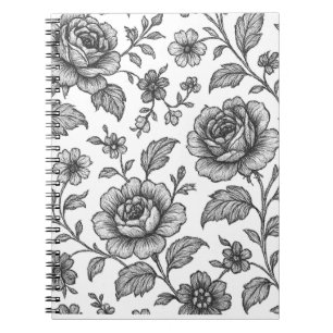 Roos Floral Pattern Notitieboek