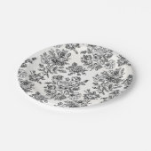  Roos Floral Pattern Papieren Bordje (Gekanteld)