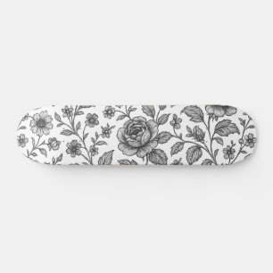 Roos Floral Pattern Persoonlijk Skateboard