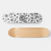 Roos Floral Pattern Persoonlijk Skateboard (Horizontaal)