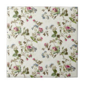  Roos Floral Pattern Shabby chic Tegeltje (Voorkant)
