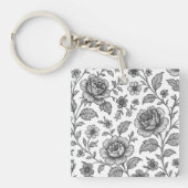  Roos Floral Pattern Sleutelhanger (Voorkant)