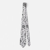 Roos Floral Pattern Stropdas (Voorkant)