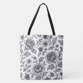 Roos Floral Pattern Tote Bag (Voorkant)