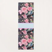 Roos Floral Pattern Waterverf Volg je Joy Yog Yogamat (Achterkant)