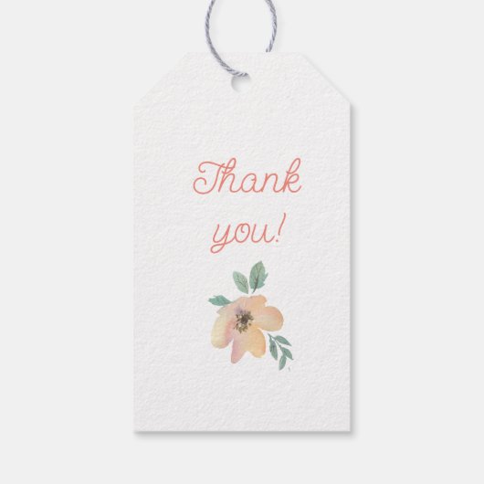 Roos Floral Profusion Vrijgezellenfeest Cadeaulabel (Achterkant)