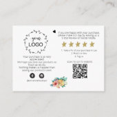 *~* ROOS FLORAL QR Logo DANK U Review AP8 Informatiekaartje (Achterkant)