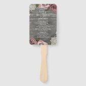Roos Floral Rozen Rustic Lace Gray Wedding Handwaaier (Voorkant)