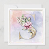 Roos Floral S 18th Birthday Party Invitation Kaart (Achterkant)