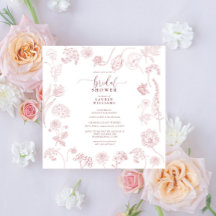  Roos Floral Script Square Shower