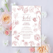  Roos Floral Script Vrijgezellenfeest Kaart