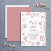  Roos Floral Script Vrijgezellenfeest Kaart