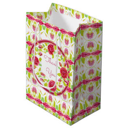 Roos Floral Shabby Chic Hartelijk dank Medium Cadeauzakje