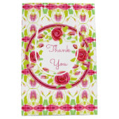 Roos Floral Shabby Chic Hartelijk dank Medium Cadeauzakje (Voorkant)