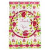 Roos Floral Shabby Chic Hartelijk dank Medium Cadeauzakje (Achterkant)