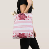 Roos Floral Stripes Tote Bag (Dichtbij)