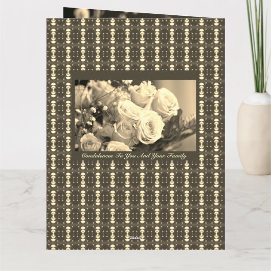 Roos Floral Sympathie Kaart (Achterkant)