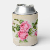 Roos Floral Tegel Blikjeskoeler (Blikje Voorkant)