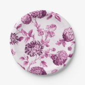 Roos Floral Toile No.2 Papieren Bordje (Voorkant)